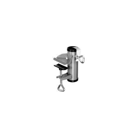 Support de parasol flexible AIDUCHO, pied en inox avec pince de fixation pour ombrelle de terrasse et balcon, robuste et pratique (1/4)