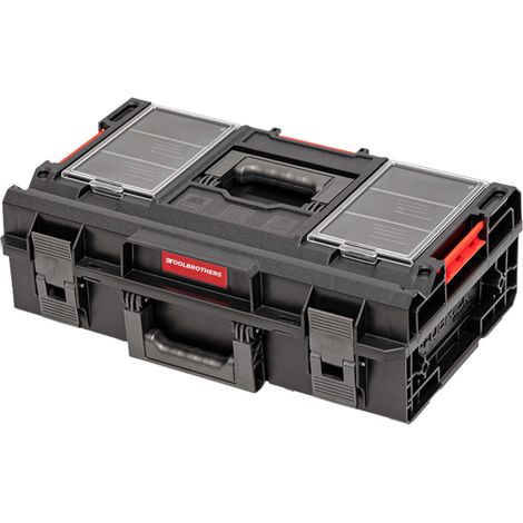 Toolbrothers RHINO XXL Werkzeugkoffer ECO Comfort+ Höhe M 15,4 l IP66 mit herausnehmbaren Trennwänden + Boxen