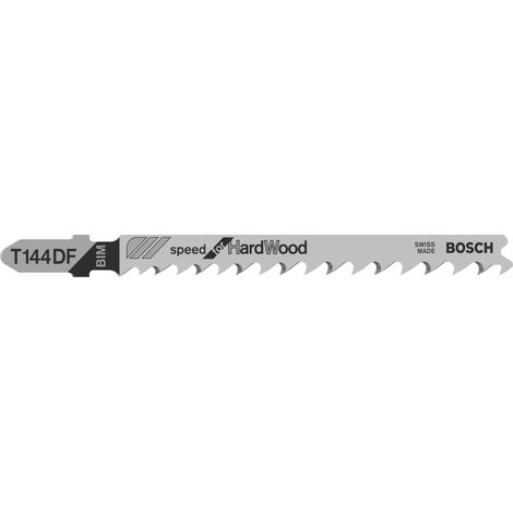 Bosch Professional 3 x Lame per seghetto alternativo T 144 DF Speed for Hard Wood (per Legno duro, straight cut, accessorio Seghetto alternativo)