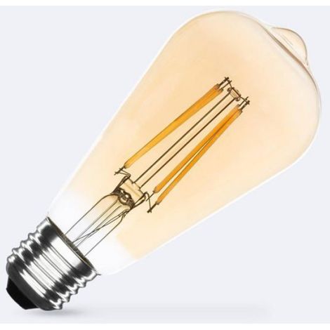 Ampoule LED Filament E27 8W 750 lm Dimmable ST64 Gold No Flicker 2700K Blanc chaud (1/2)