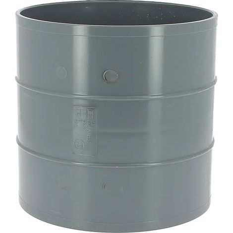 Adequa – Raccord d'évacuation PVC femelle-femelle Ø200 – Manchon à butée lisse pour assemblage fiable – Évite les impuretés et ovalisation