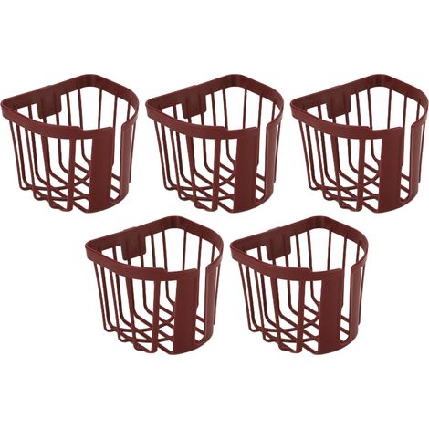 5 Stück Hohle Taschentuchboxhalter zur Wandmontage mit Klebefläche zum Aufhängen von Taschentuchrollen für Bad und Küche, Braun (1/5)