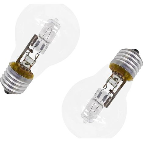 Ampoule halogène E27 A55, 42 W, dimmable, AC220-240 V, 650 lm, blanc chaud 2700 K, angle de diffusion 360°, transparente (1/3)