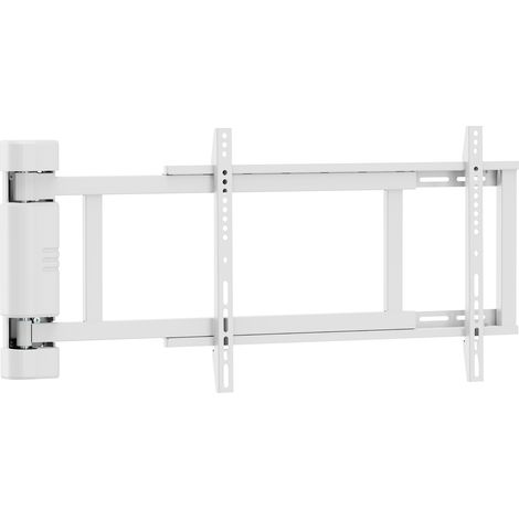 Support mural TV motorisé 32''- 75'', blanc - Pivotant 170° (1/3)