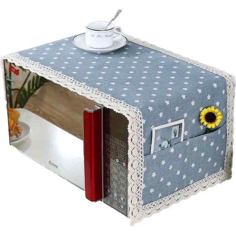 1 Housse four micro-ondes, coton lin résistant huile, poche rangement, protection poussière, cuisine (1/5)