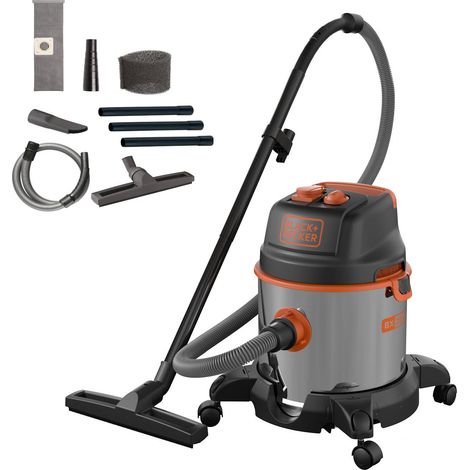 BLACK+DECKER Aspirador multiuso BXVC20XTE de sólidos y líquidos (Potencia absorbida 1400 W, Capacidad del depósito 20 l) (1/5)