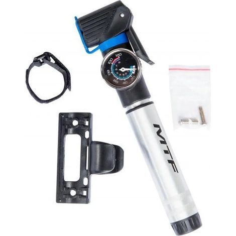 Mini pompe à vélo en aluminium Mountfield avec double valve (1/3)
