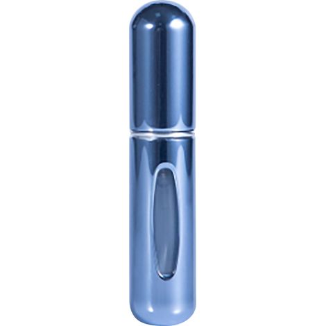 6 flacons vaporisateurs rechargeables 5ml bleu brillant, métal étanche, atomiseur à voyant, format voyage, rechargeable et anti-fuite. (1/5)