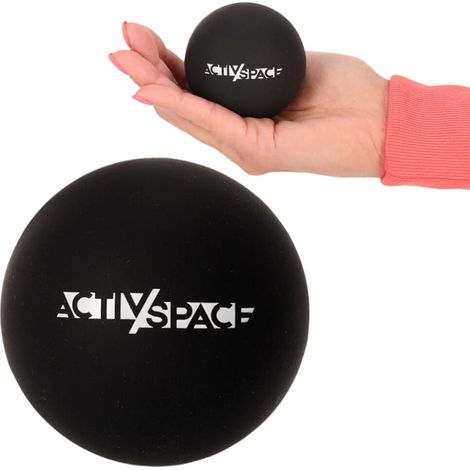 Pelota de masaje de silicona tipo lacrosse - negra (1/4)