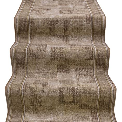 Passatoia Scala Scalinata Ingresso Bordata Tappeto Corridoio Gradini Antiscivolo Marrone - 67x40 Cm
