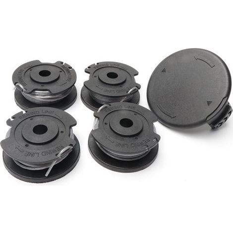 Bobine de fil de coupe et ligne de rechange pour débroussailleuse - coupe-bordures F016800569 F016800385 - cisaille à - Lot de 4 bobines + 1 housse (1/5)
