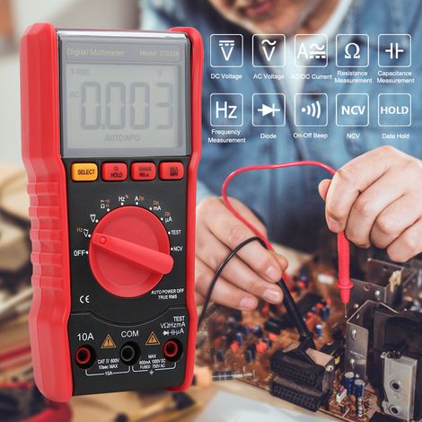Testeur multimètre automatique numérique SMART SENSOR ST833A avec écran LCD, compatible NCV. (1/5)