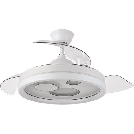 FABRILAMP Ventilatore Dc Turia 72w 6120lm White 3 Asp.pieghevole 32/47x50/107d. 3 colori / Terremoto / Timer di memoria (1/4)