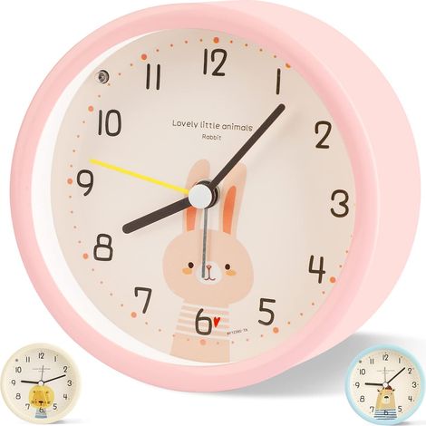 Réveil numérique avec grand écran LCD, affichage de la date et de la température, fonctions snooze et veilleuse, convient aux enfants, aux familles, aux chambres, aux salles de bains et aux bureaux (m (1/4)