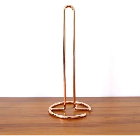 Or rose-Support de Rouleau de Papier, Porte-Rouleau de Cuisine Portable en Acier Inoxydable Or Porte Rouleaux Papier Toilette Vertical en Acier Support Distributeur de Papier (1/5)