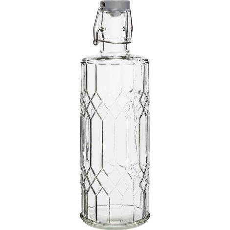 Bouteilles d'eau en verre avec bouchon Geo 1L (lot de 6) - Ref DN816 - Olympia (1/5)