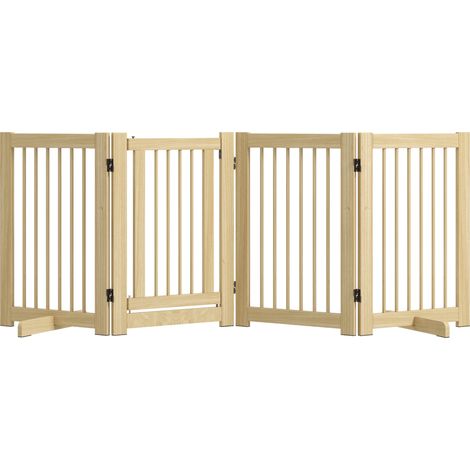 Cancelilla plegable para perros 204 x 75 cm de madera con puerta y 2 patas de apoyo MODENUIT (1/5)