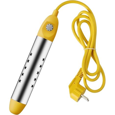Chauffage gonflable pour piscine, acier inoxydable, 2500 W, jaune/argent (1/3)