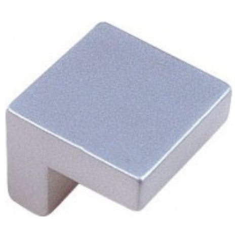 Bouton L chromé mat 25 x 25 mm CADAP 00219 37s