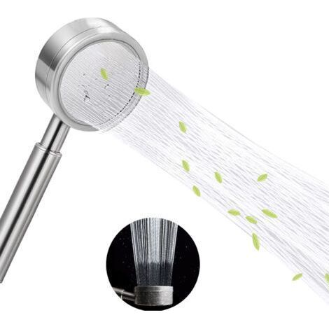 Support pommeau douche inox 304 avec filtre, ensemble pommeau douche métal avec flexible 1.5m, installation facile pour salle bain (1/5)