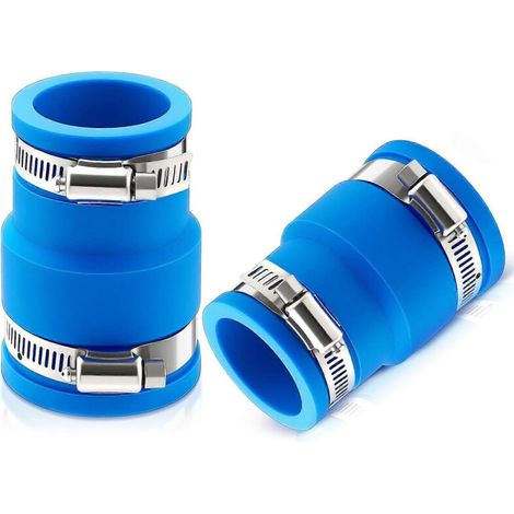 Adaptateur de tuyau pour aspirateur de piscine avec raccords en acier inoxydable, accessoire pour piscine hors sol, gris (1/5)