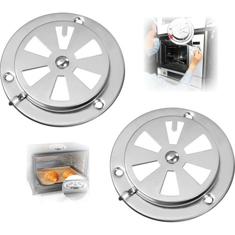 Set of 2 Stainless Steel Adjustable Vent Grille for Oven Thermostat, 95mm Adjustable Vents, Drying Oven Thermostat, Test Chamber, Oven Air Vents (1/5)