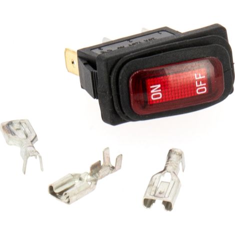 Interrupteur étanche à encastrer 2 positions avec témoin lumineux.