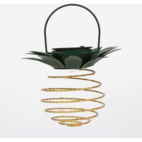 Lanterne Solaire Lumière ,Lampe à Ananas en Fer Forgé Solaire Décoration De Cour Extérieure Paysage Lampe De Fil De Cuivre LED Guirlande Lumineuse étanche Jardin Cour Décoration Lampe Suspendue-30ld,2 (1/5)