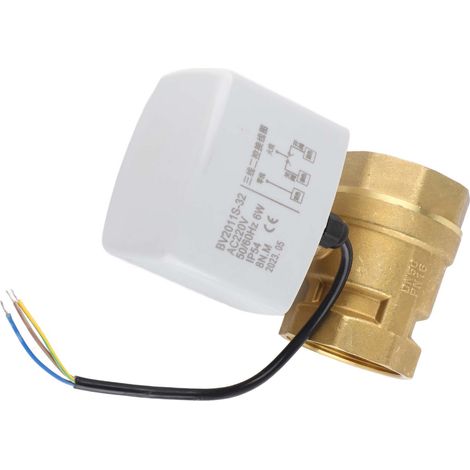 AC220V DN50 2" Zoll 2-Wege 3-Draht Elektrisches Motorkugelventil aus Messing (1/5)