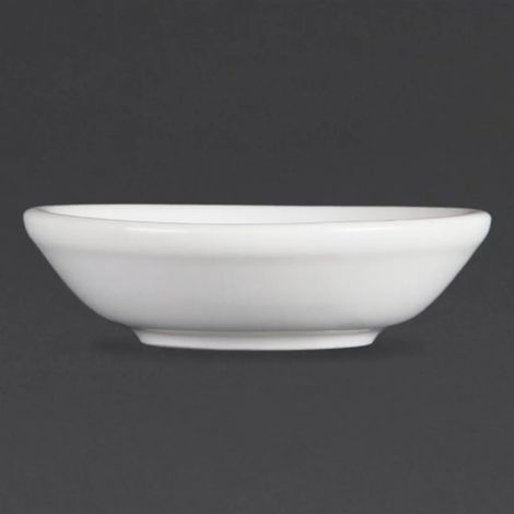 Assiettes à sauce soja Olympia en faïence blanche 7 cm (12 pièces) (1/5)