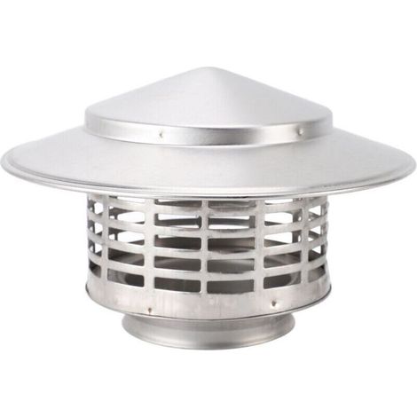 Chapeau de pluie de toit 110 MM en acier inoxydable 201, couvercle de cheminée, hotte d'aération, chapeaux de cheminée (1/4)