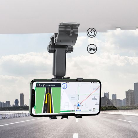 (Exclusivité Asie du Sud-Est) Nouveau support de voiture à clip pour pare-soleil, support de navigation multifonctionnel, support de téléphone pour tableau de bord et toit ouvrant (1/2)