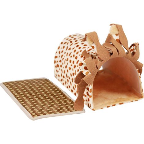 Tunnel pour hamster, un petit abri souterrain pour animaux, une cachette confortable et un élément de décoration pour leur habitat, adapté aux écureuils, hérissons et chinchillas. (1/5)