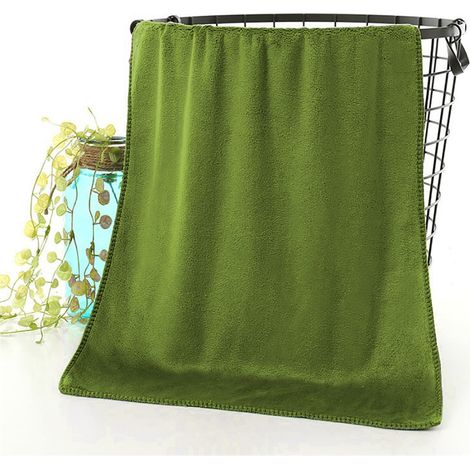 Serviette Corps - 70 x 140 cm - Coton 100 % - Absorbante - Pour Salle De Bain Et Spa - 1 Pièce (1/3)