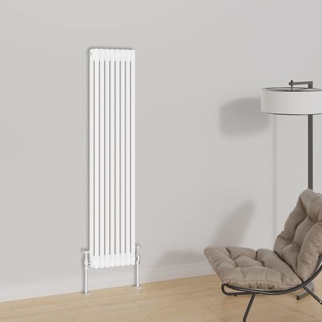 Warmehaus Traditional Double Column White Radiator Cast Iron Style Radiators 1500 x 380mm