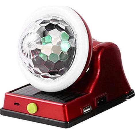 Solarbetriebene RGB-Disco-Kugellampe, kreative Terrassenleuchte mit Solarladefunktion, farbenfrohe Kugel für Garten, Hochzeit und Rasen