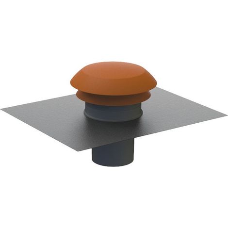 Atlantic – Chapeau de toiture pour rejet d'air vicié VMC 422563 – Diamètre 125 mm – Plastique et plomb – Installation à emboîter – Résistant aux intempéries