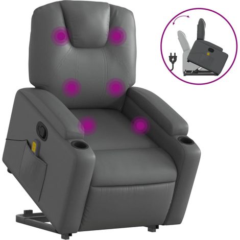 Maison Exclusive - Sillón reclinable de masaje de pie cuero artif