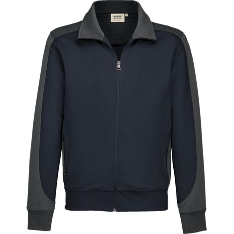 HAKRO Sweatjacke Contrast Mikralinar® 477 tinte/anthrazit, S (1/4)