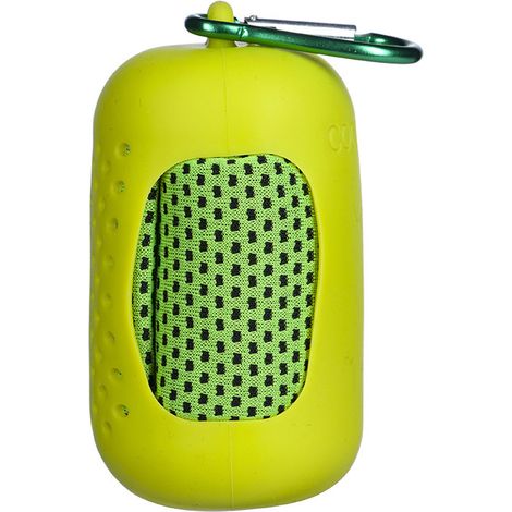 Mini serviette portable en silicone vert vif - serviette rafraîchissante, serviette rafraîchissante d'extérieur, serviet (1/5)