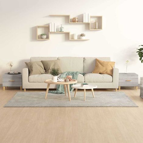 vidaXL Mesas de centro 2 uds madera ingeniería gris Sonoma 50x50x40 cm (1/5)