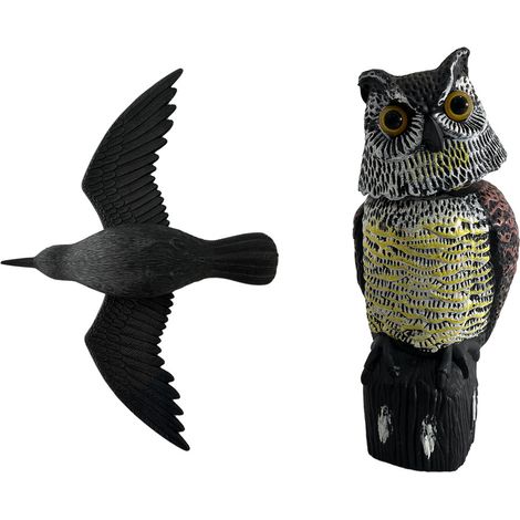 STATUETTA SCACCIA VOLATILI A FORMA ANIMALE Corvo in volo - cm 41 x 56  - LIF