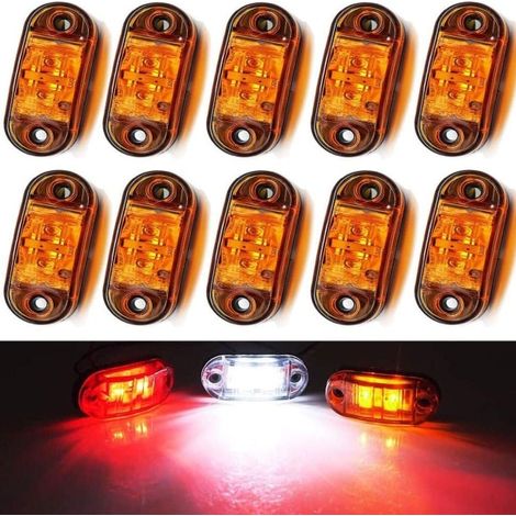 Feux de position latéraux, 10 pièces Lampes de travail 12V Étanche pour extérieur de voiture (1/5)