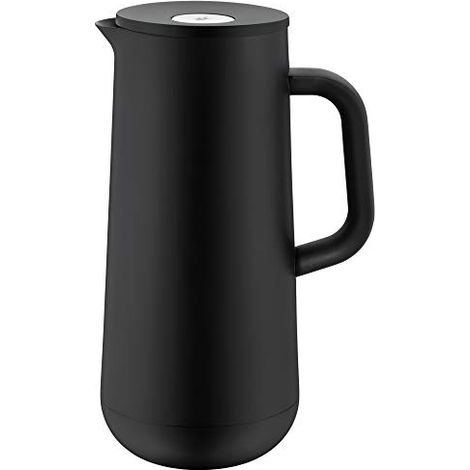 Thermos WMF Impulse da 1 l, borraccia isolante per caffè o tè, chiusura a scatto, mantiene le bevande fredde per 24 ore e calde per 12 ore, nero, (1/4)