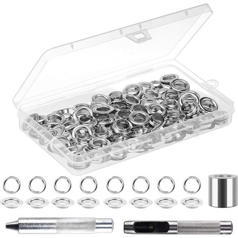 Lot de 100 pinces à œillets en métal de 6 mm (1/5)