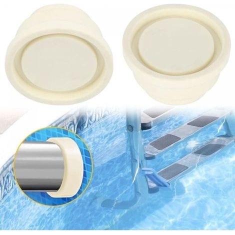 Tampons en caoutchouc pour échelle de piscine – Lot de 2 – Résistants au vieillissement – Protection pour parois de piscine – Installation facile (1/5)
