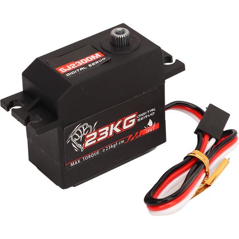 Servo RC 23 kg en plastique et métal étanche pour avions, bateaux, voitures et robots radiocommandés (DC 4,8-6 V). (1/5)