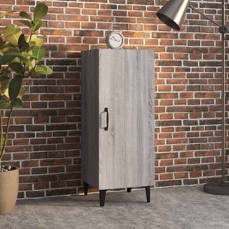 Buffet - Armoire de rangement Enfilade Sonoma gris 34,5x34x90 cm Bois d'ingénierie BV220456 - BonneVie (1/5)