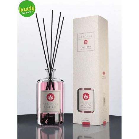 DIFFUSORE CON BASTONCINI ABSOLUTE PASSIONE UVA E BACCHE SELVAGGE 1 LITRO MADE IN