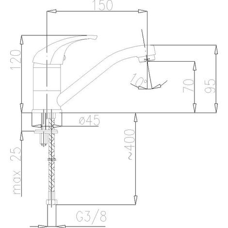 KFA Baryt rubinetto da lavabo cromato design elegante
